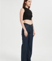 ODM Straight Leg Jeans for Women | Wide Leg Loose Stretchy Denim Pants Supplier