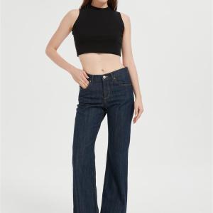 ODM Straight Leg Jeans for Women | Wide Leg Loose Stretchy Denim Pants Supplier