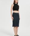 OEM Women's Casual Jean Skirt High Waist Front Slit  Denim Skirts From Chinese Factory