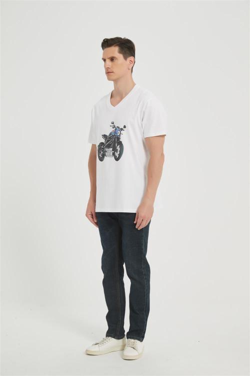 OEM Men's Summer V Neck T-Shirt | Digital Printed T-Shirt From Chinese Factory
