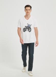OEM Men's Summer V Neck T-Shirt | Digital Printed T-Shirt From Chinese Factory