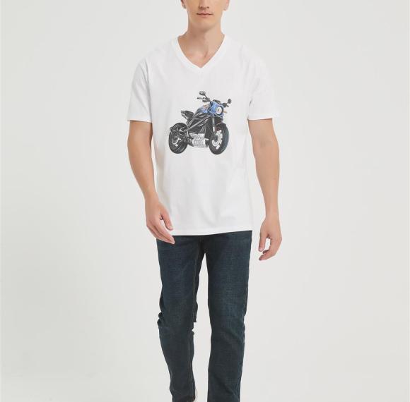 OEM Men's Summer V Neck T-Shirt | Digital Printed T-Shirt From Chinese Factory