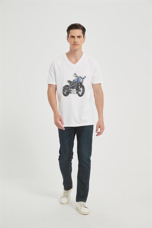 OEM Men's Summer V Neck T-Shirt | Digital Printed T-Shirt From Chinese Factory