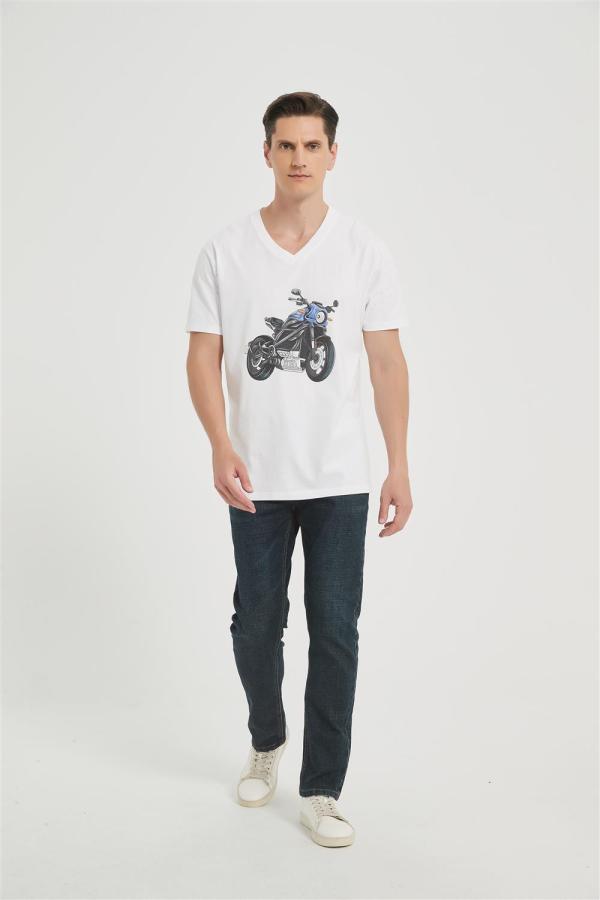 OEM Men's Summer V Neck T-Shirt | Digital Printed T-Shirt From Chinese Factory