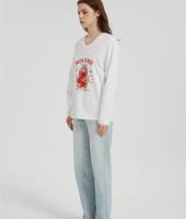 OEM Women's long-sleeved T-shirt | Summer V Neck Digital Printed T-Shirt long sleeved T-shirt