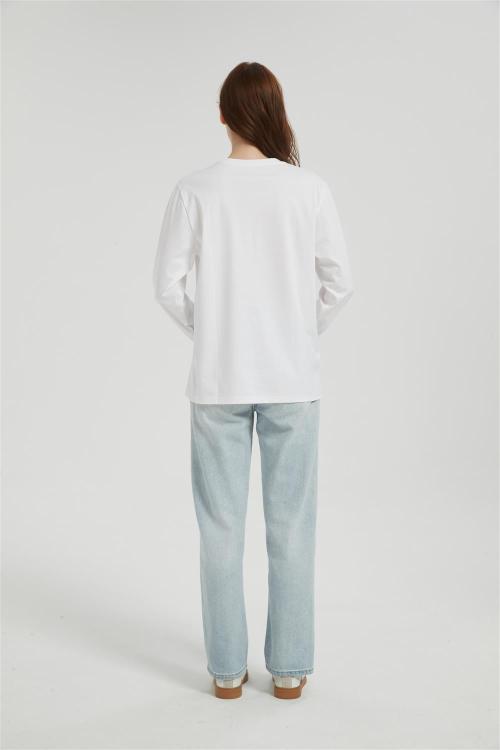 OEM Women's long-sleeved T-shirt | Summer V Neck Digital Printed T-Shirt long sleeved T-shirt