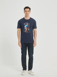 OEM Men's  Crew Neck Digital Printed T-Shirt  | Custom Casual Blouses Graphic Tees Loose Fit