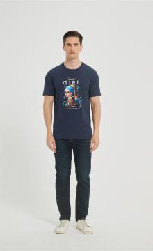 OEM Men's  Crew Neck Digital Printed T-Shirt  | Custom Casual Blouses Graphic Tees Loose Fit