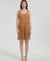 Supplier Women's Suede Dress | Fashion Fall Faux Suede Vintage Round Neck Sleeveless Fringe Dress