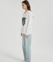 OEM Women's long-sleeved T-shirt | V Neck Digital Printed T-Shirt  | Custom Long Sleeved T-shirt