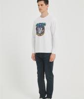 OEM Men's long-sleeved T-shirt | Summer Crew Neck Digital Printed T-Shirt Supplier