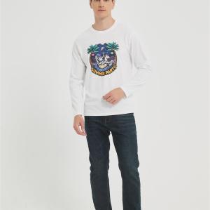OEM Men's long-sleeved T-shirt | Summer Crew Neck Digital Printed T-Shirt Supplier