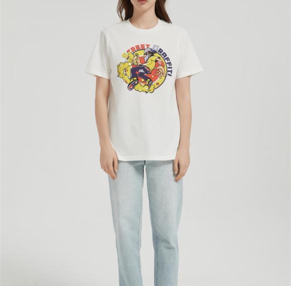 OEM Women's Short-sleeved T-shirt | Summer Crew Neck Digital Printed T-Shirt From China