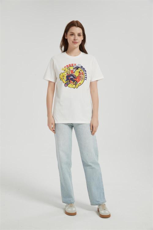 OEM Women's Short-sleeved T-shirt | Summer Crew Neck Digital Printed T-Shirt From China