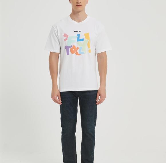 OEM Men's Fashion Alphabet Foam Printing T-Shirt | Cartoon Graphic Cotton Short Sleeve Tops Supplier