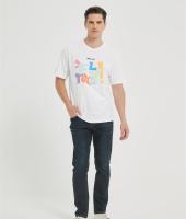 OEM Men's Fashion Alphabet Foam Printing T-Shirt | Cartoon Graphic Cotton Short Sleeve Tops Supplier