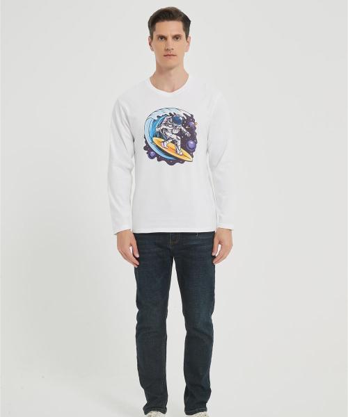 OEM Men's long-sleeved T-shirt | Summer Crew Neck Digital Printed T-Shirt Supplier