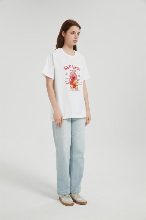 OEM Women's Short-sleeved T-shirt | Summer Crew Neck Digital Printed T-Shirt From Chinese Factory