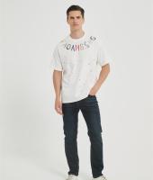 OEM Men's Fashion Knitwear | Ink Blot Printing T-Shirt | Crew Neck Cotton T-shirt Manufacturer