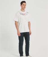 OEM Men's Fashion Knitwear | Ink Blot Printing T-Shirt | Crew Neck Cotton T-shirt Manufacturer