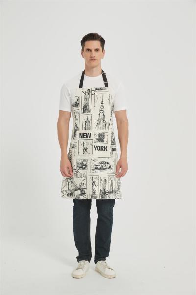 OEM Apron for Men with Pockets  |  Custom Print Canvas Apron with Adjustable Neck Strap