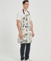 OEM Apron for Men with Pockets  |  Custom Print Canvas Apron with Adjustable Neck Strap