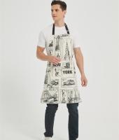 OEM Apron for Men with Pockets  |  Custom Print Canvas Apron with Adjustable Neck Strap
