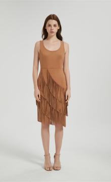 Custom Women Fringe Vest 70s Hippie Faux Suede Sleeveless Tassels Cardigan Cowgirl Western Tops