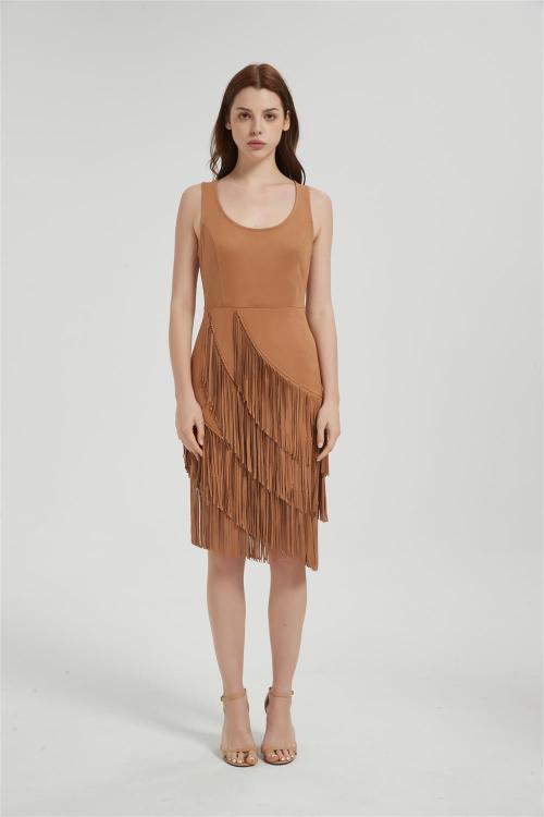 Custom Women Fringe Vest 70s Hippie Faux Suede Sleeveless Tassels Cardigan Cowgirl Western Tops