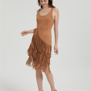 Custom Women Fringe Vest 70s Hippie Faux Suede Sleeveless Tassels Cardigan Cowgirl Western Tops