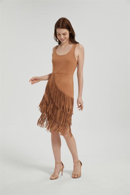 Custom Women Fringe Vest 70s Hippie Faux Suede Sleeveless Tassels Cardigan Cowgirl Western Tops