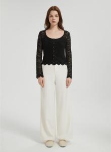 Womens Lace Floral Long Sleeve Mesh Tops | Custom Sheer Blouse Sexy See Through Layering Top Shirts