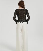 Womens Lace Floral Long Sleeve Mesh Tops | Custom Sheer Blouse Sexy See Through Layering Top Shirts