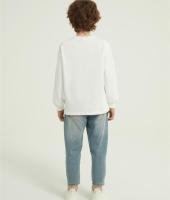 Custom Boys Letter Graphic Print Round Neck Sweatshirt Fall Spring Pullover Tops