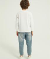 OEM Boys Letter Graphic Print Round Neck Sweatshirt Fall Spring Pullover Tops From China