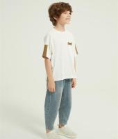 Custom Boy's Color Block T Shirt with pocket | Short Sleeve Summer Tees  T-shirts