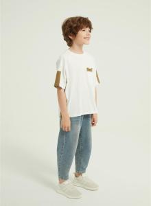 Custom Boy's Color Block T Shirt with pocket | Short Sleeve Summer Tees  T-shirts