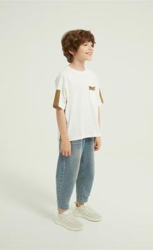 Custom Boy's Color Block T Shirt with pocket | Short Sleeve Summer Tees  T-shirts