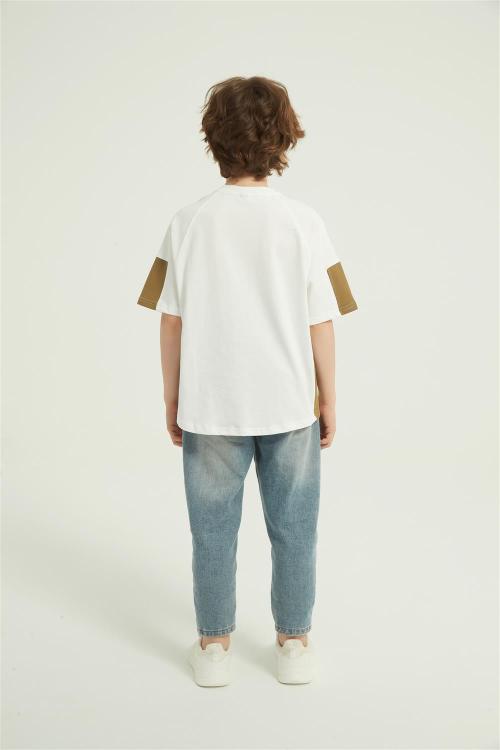 Custom Boy's Color Block T Shirt with pocket | Short Sleeve Summer Tees  T-shirts