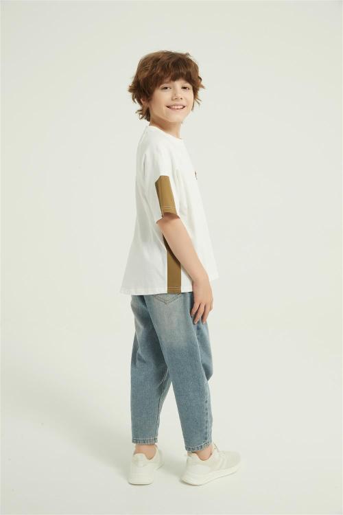 Custom Boy's Color Block T Shirt with pocket | Short Sleeve Summer Tees  T-shirts