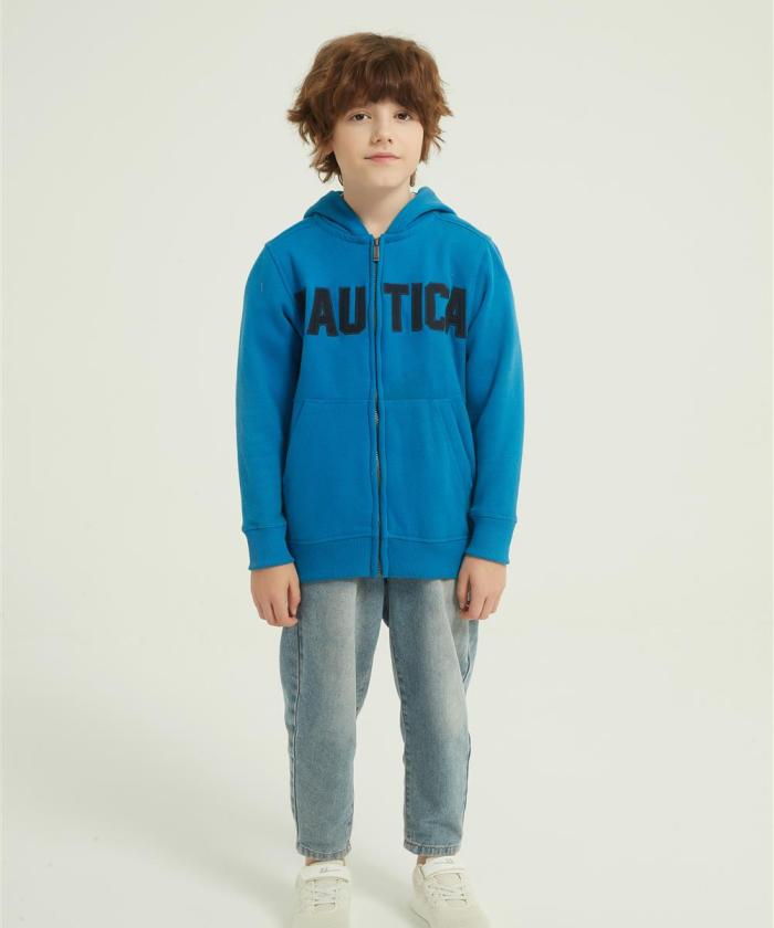 Custom Boys Fleece Lined Full Zip Pullover | Supplier Winter Warm Boy's Full Zip Pullover
