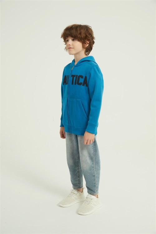 Custom Boys Fleece Lined Full Zip Pullover | Supplier Winter Warm Boy's Full Zip Pullover