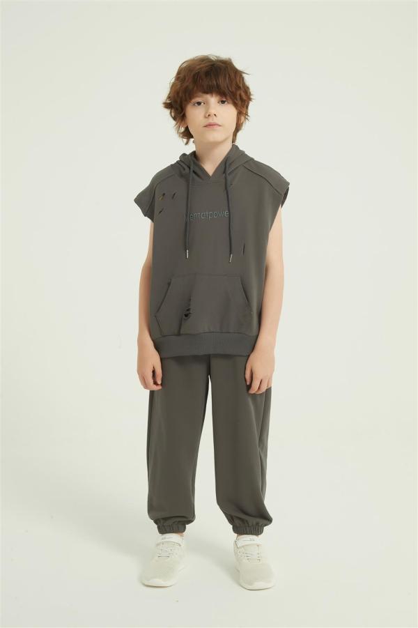 OEM Kids Boys Summer 2PCS Outfits | Custom Elastic Sports long Pant Set