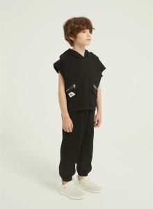 Custom Kids Boys Summer 2PCS Outfits | Elastic Sports long Pant Set From Chinese Factory