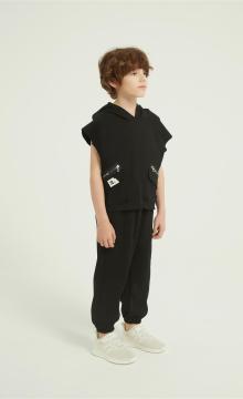 Custom Kids Boys Summer 2PCS Outfits | Elastic Sports long Pant Set From Chinese Factory