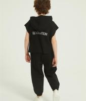 Custom Kids Boys Summer 2PCS Outfits | Elastic Sports long Pant Set From Chinese Factory