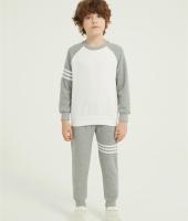 Custom Boy's Color Block T Shirt 2PCS | OEM Outfits Crewneck long Pant Set