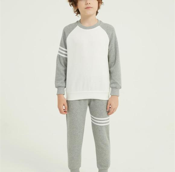 Custom Boy's Color Block T Shirt 2PCS | OEM Outfits Crewneck long Pant Set