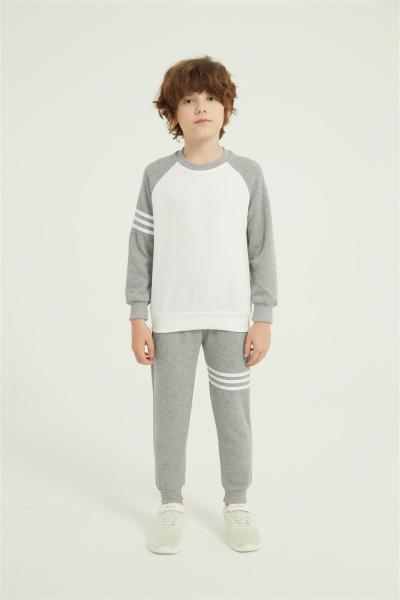Custom Boy's Color Block T Shirt 2PCS | OEM Outfits Crewneck long Pant Set