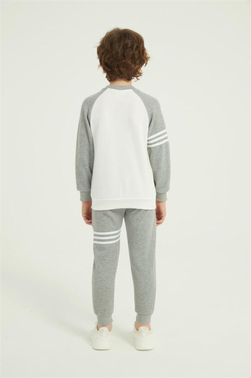Custom Boy's Color Block T Shirt 2PCS | OEM Outfits Crewneck long Pant Set